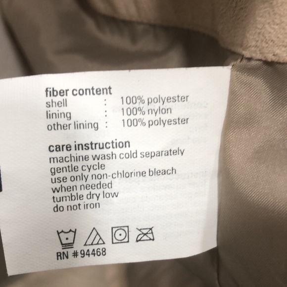 ESPRIT Tan Zip Front Jacket Size: Large - Picture 9 of 9